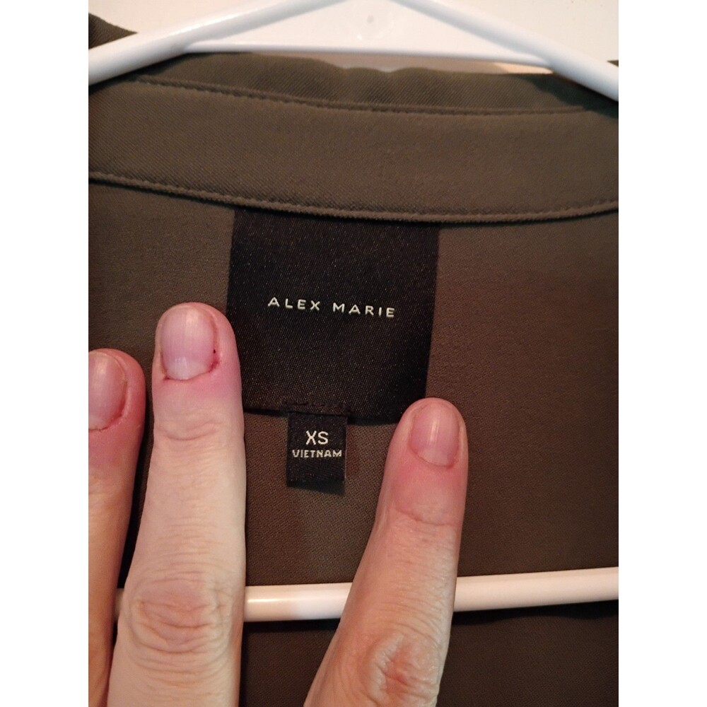 Alex Marie Olive Long Sleeve Wrap Midi Dress - Picture 5 of 6